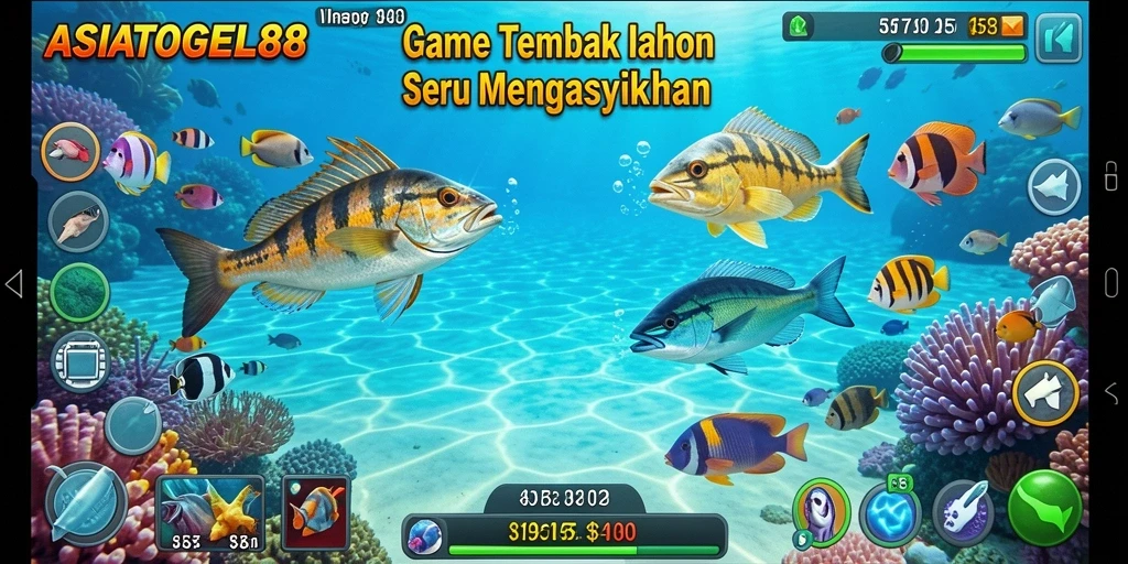 Tangkapan layar ASIATOGEL88 dengan aksi tembak ikan yang seru.