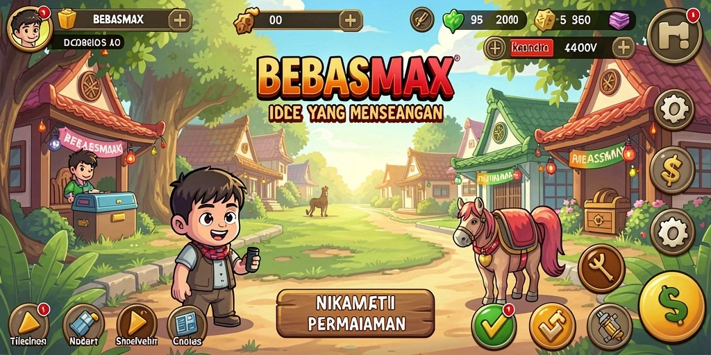 Tampilan gameplay BEBASMAX yang menarik dan menghibur.