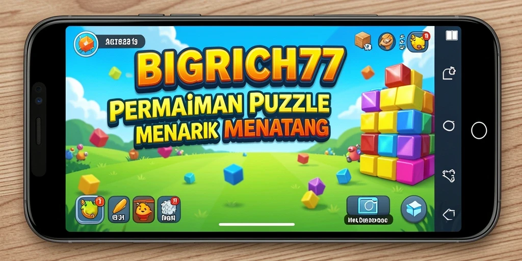 Tampilan gameplay BIGRICH77 dengan berbagai puzzle yang menantang.