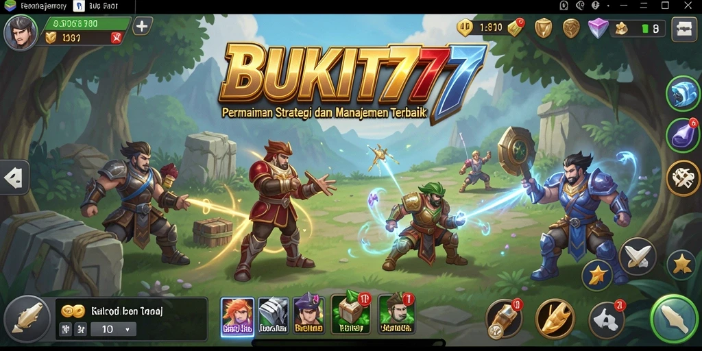 Tangkapan layar menampilkan pertempuran seru dalam BUKIT777.