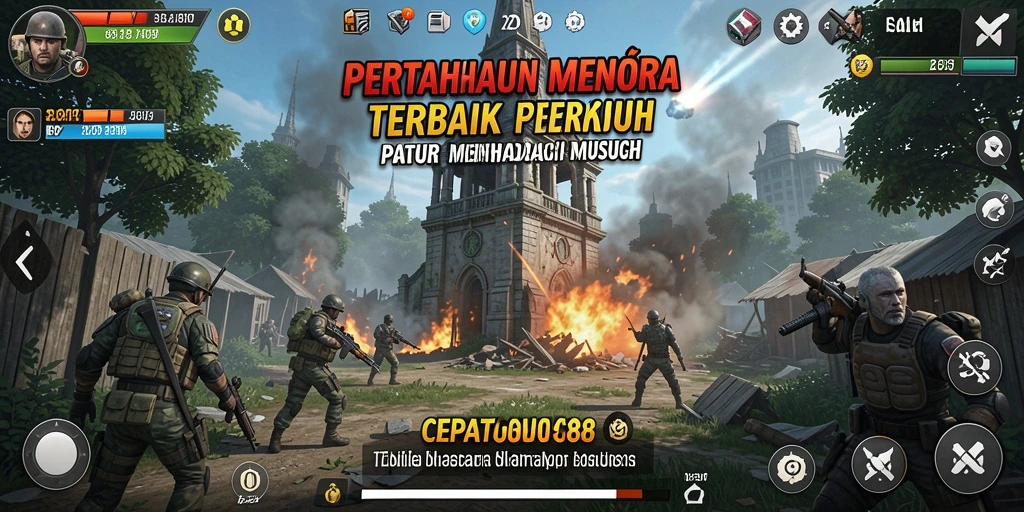 Tampilan menarik dari gameplay CEPAT88 yang penuh aksi Tower Defense.