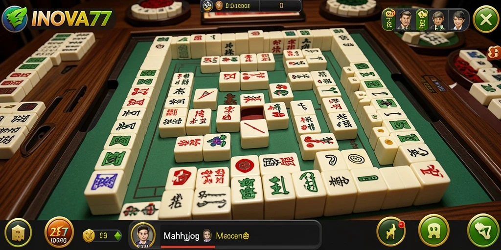 Tampilan gameplay menarik dari INOVA77 yang menampilkan Mahjong.