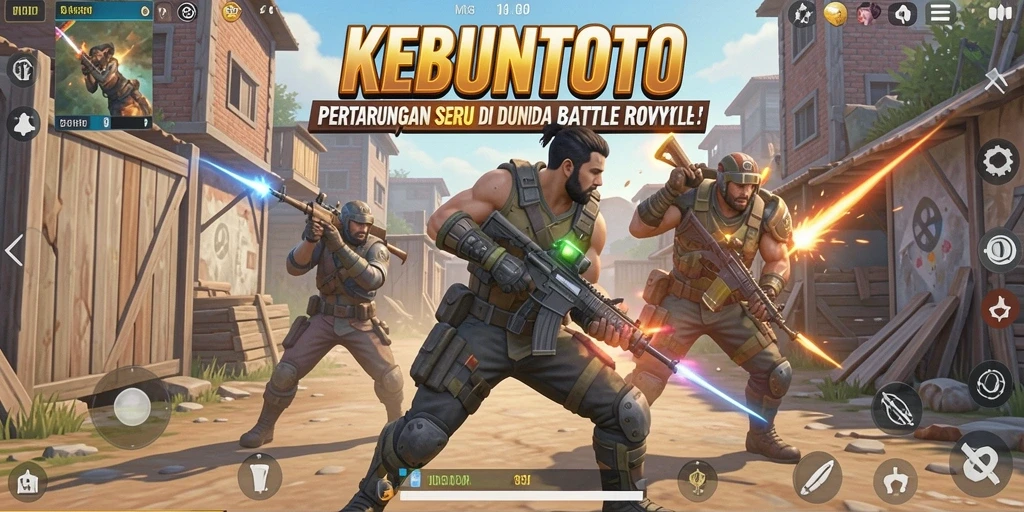 Screenshot seru menunjukkan aksi pertarungan intens di KEBUNTOTO.