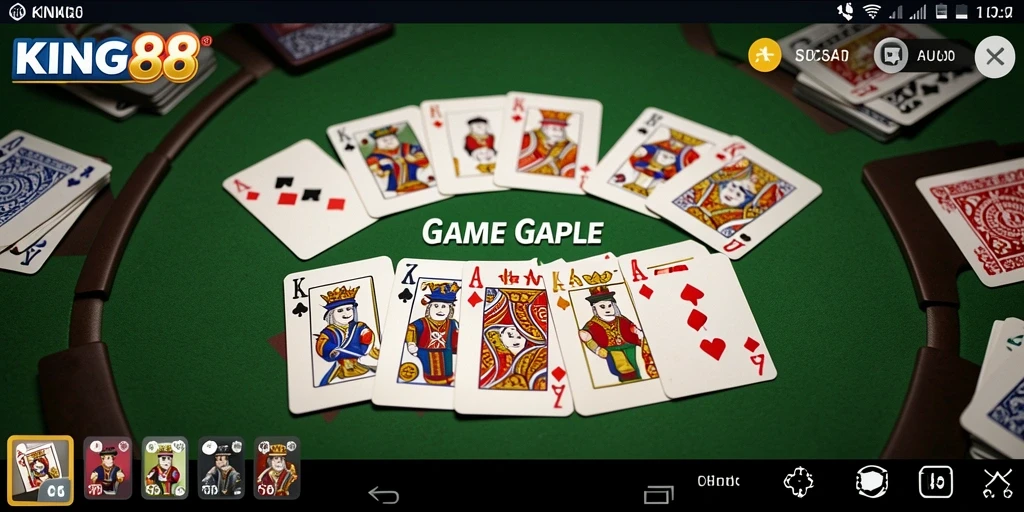 Screenshot gameplay KING88 menunjukkan suasana seru permainan Gaple.
