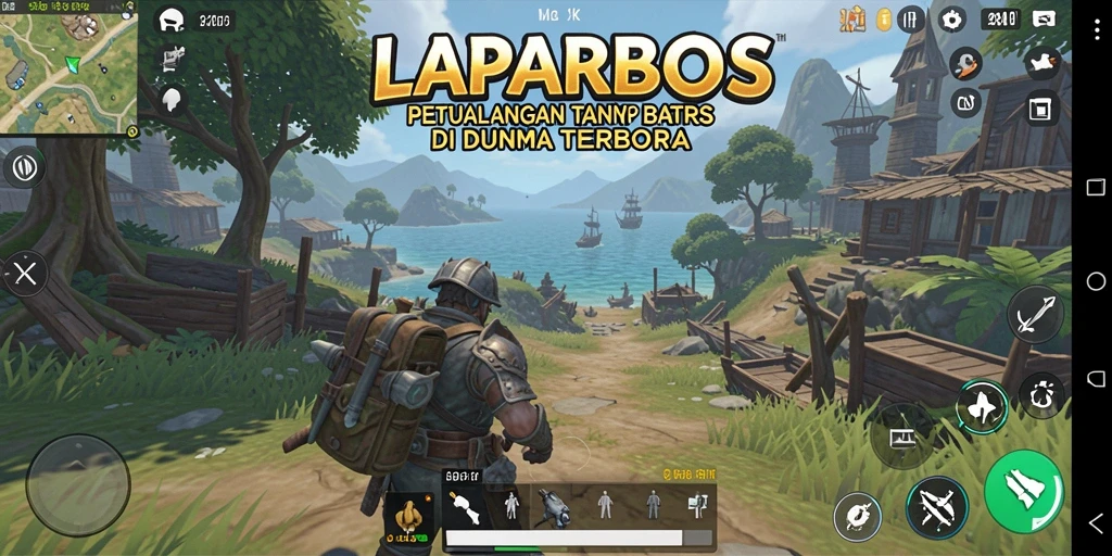 Tampilan gameplay LAPARBOS menampilkan dunia terbuka yang menakjubkan.