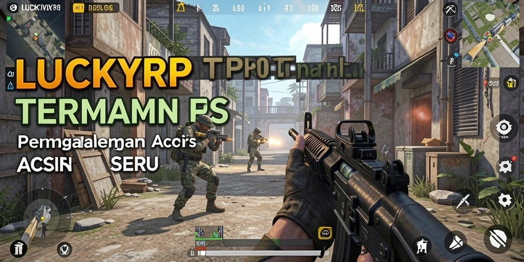 Tampilan gameplay LUCKYRP dengan aksi tembak-menembak yang mendebarkan.