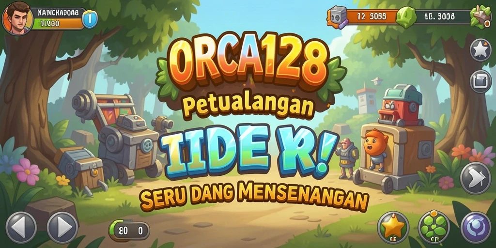 Gameplay <strong>ORCA128</strong> yang menampilkan aksi hewan laut penuh warna.