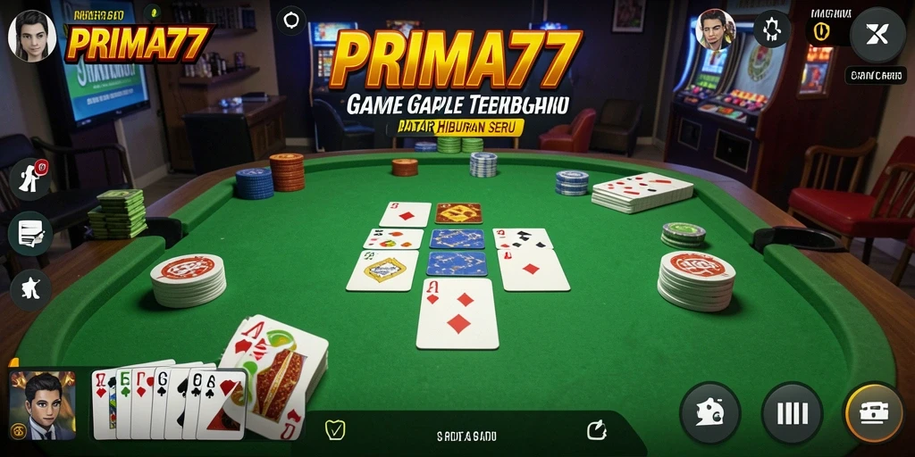 Tampilan gameplay seru dalam permainan Gaple PRIMA77.
