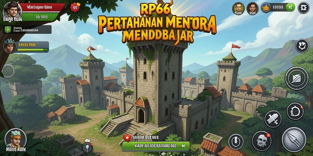 Tampilan aksi gameplay mendebarkan di RP66 tower defense.