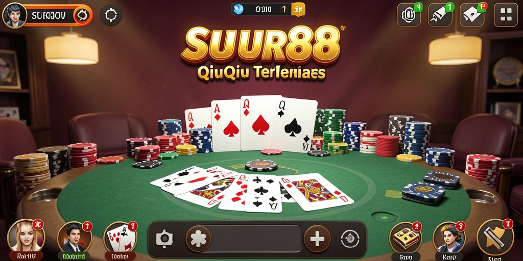 Tampilan utama permainan SUBUR88 menunjukkan keseruan bermain QiuQiu.
