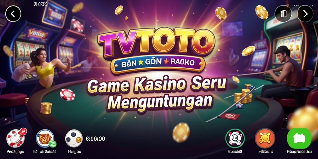 Tampilan gameplay Kasino seru di TVTOTO yang memikat.
