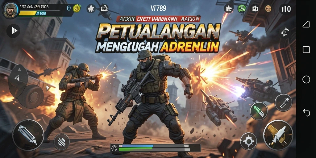 Tampilan menegangkan dari gameplay VT789 saat karakter bertarung.